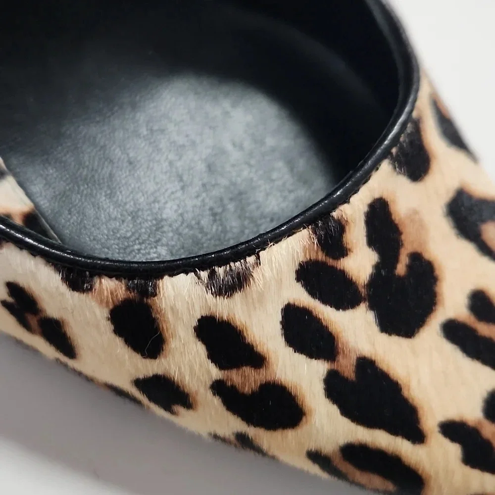 Alice & Olivia | Creda Leopard Print Calf Hair Stiletto Pumps - Size 6.5